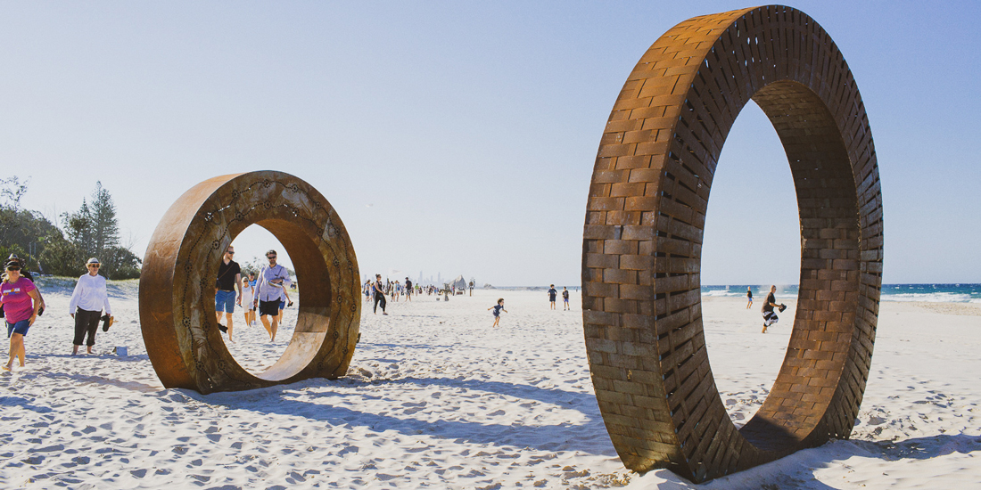 The annual SWELL Sculpture Festival rolls into Currumbin Beach